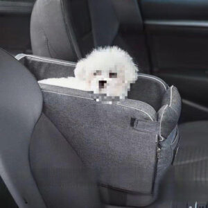 Siège auto rehausseur pour petit chien et chat — fixation console centrale