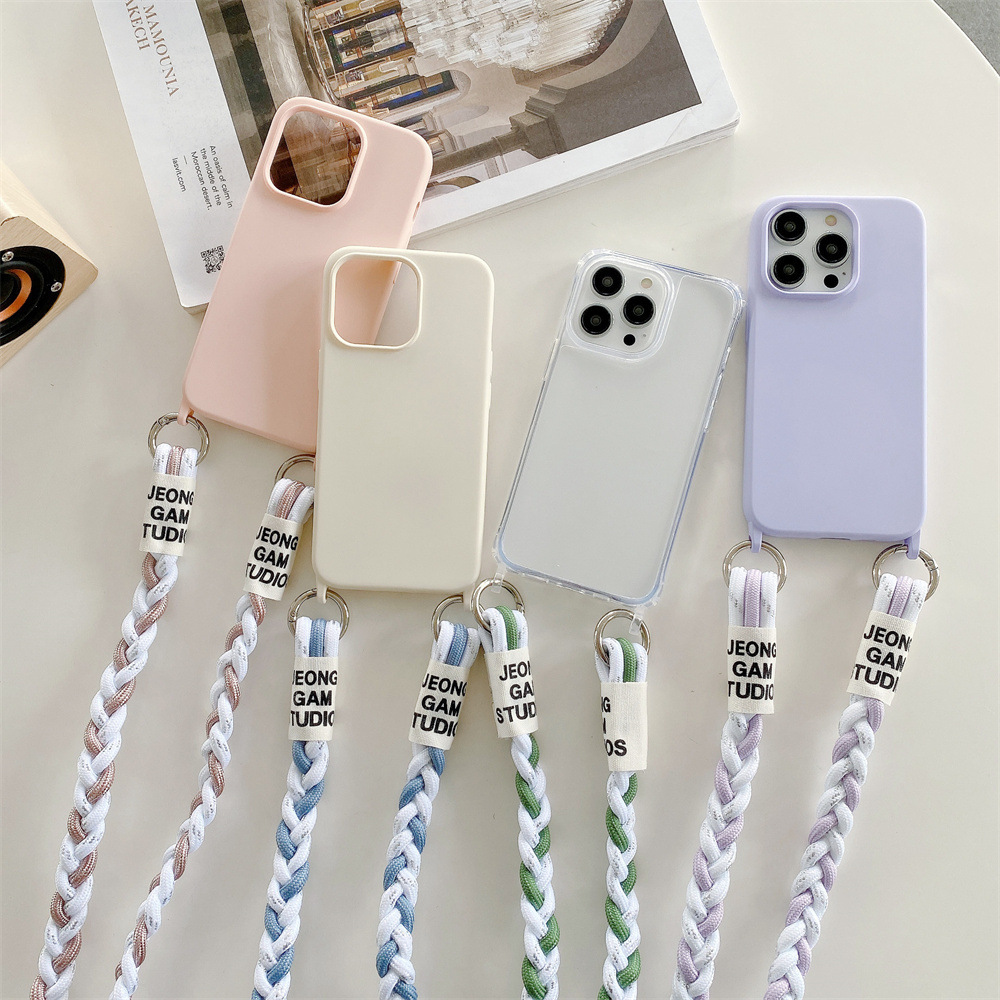 Dos tissé Cordon croisé Accessoires pour cartes de soutien Coque de téléphone